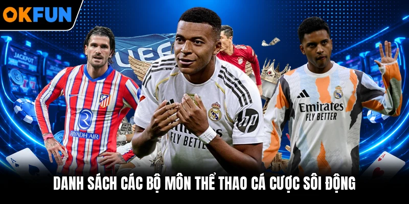 Danh sách các bộ môn thể thao cá cược sôi động